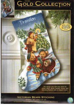 Victorian Bears Stocking 8753 / Сапожок Викторианские мишки