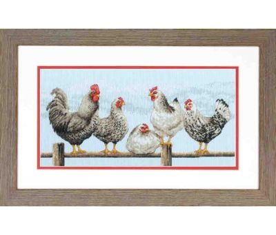 Black and White Hens 70-35403 / Черные и белые курицы